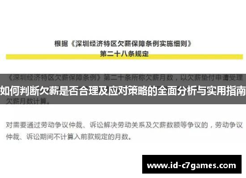 如何判断欠薪是否合理及应对策略的全面分析与实用指南