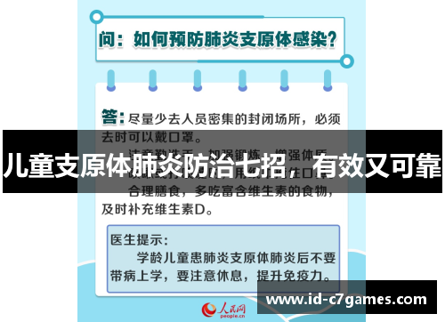 儿童支原体肺炎防治七招，有效又可靠